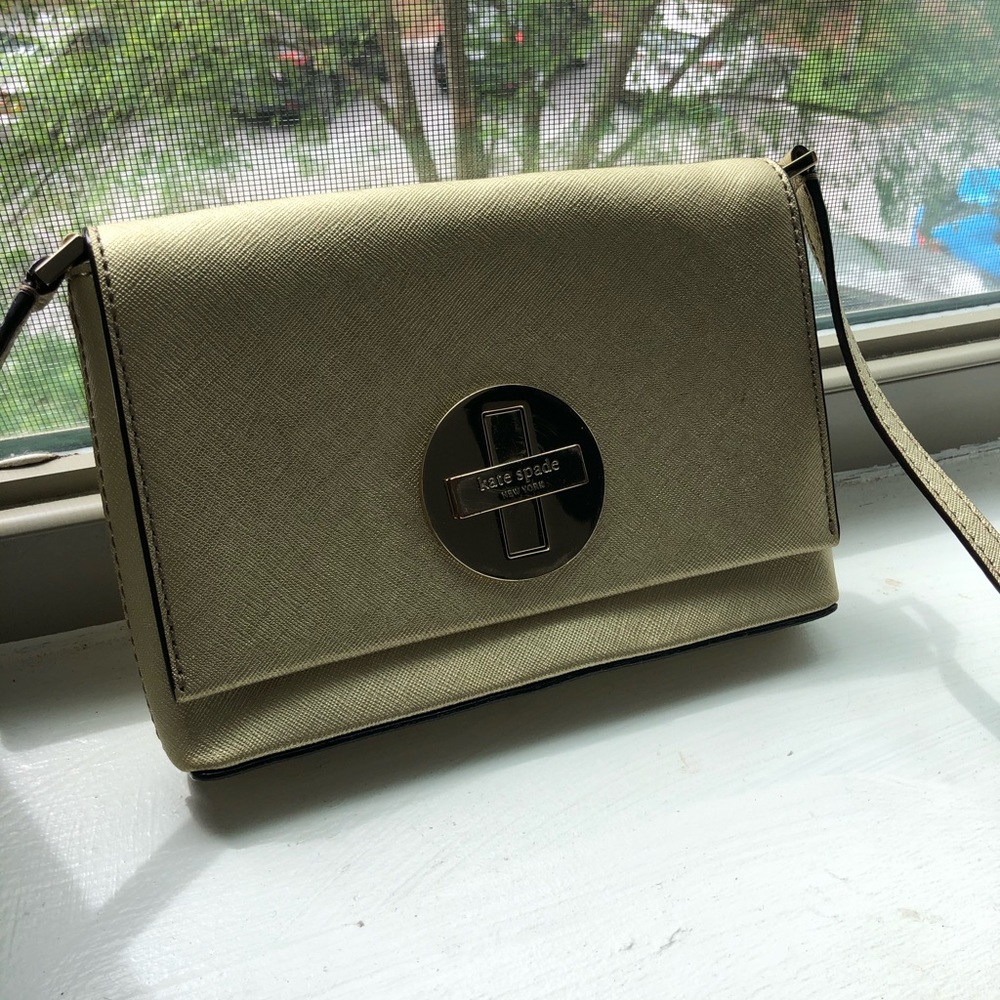 Kate Spade Gold Crossbody Satchel Purse